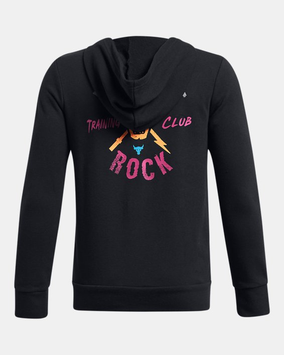 เสื้อฮู้ดซิปเต็มตัว Project Rock สำหรับเด็กผู้ชาย in Black image number 1